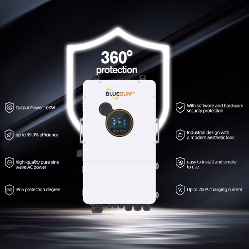 10KW 12KW US Standard Hybrid Solar Storage Inverter 110V 220V Split Phase - Bluesun Solar