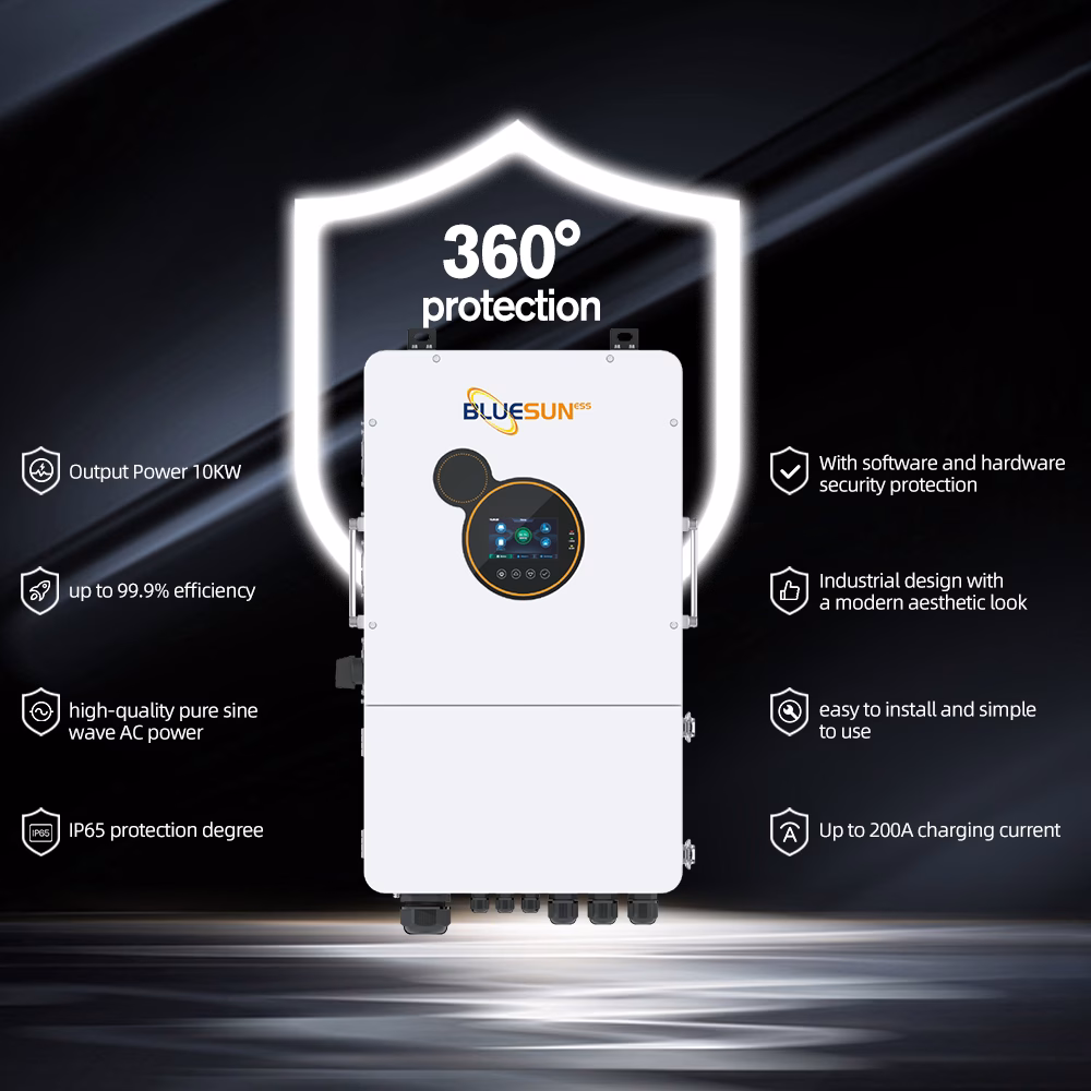 10KW 12KW US Standard Hybrid Solar Storage Inverter 110V 220V Split Phase - Bluesun Solar